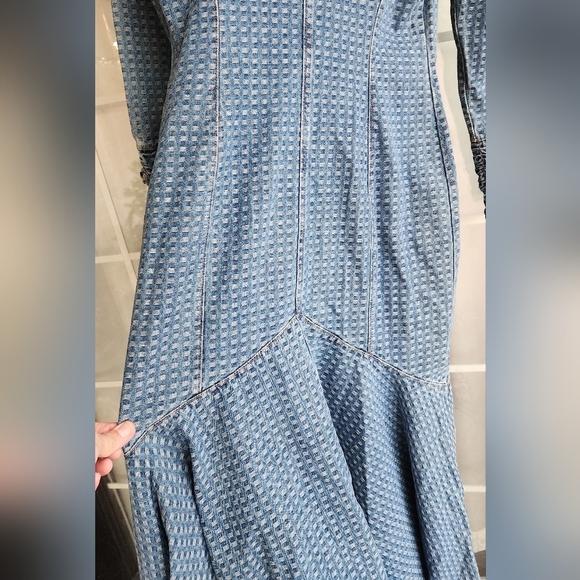 VERY RARE VINTAGE 70’s WESTERN JEAN DRESS - Picture 5 of 16